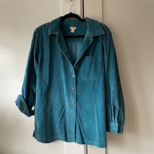 Vintage LL Bean velvet/corduroy button up